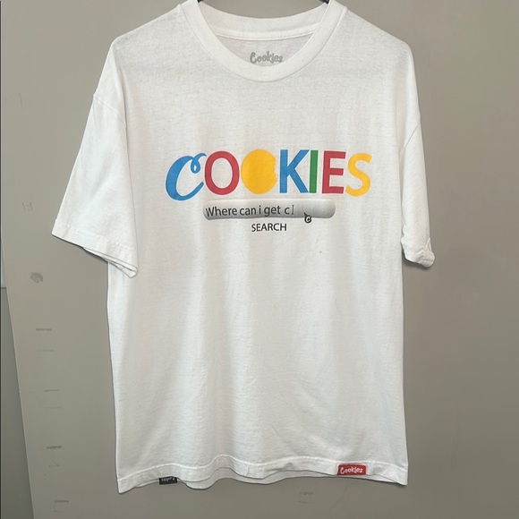 Cookies google search White Graphic T-Shirt - Picture 1 of 7